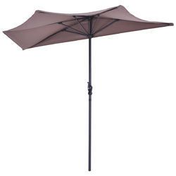 9' Half Round Patio Umbrella Sunshade