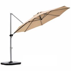 11' Patio Offset Cantilever Umbrella 360 Rotation Aluminum Tilt