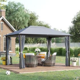 10ft x 13ft Patio Gazebo-Gray-AS (Swiship-Ship) (Prohibited by WalMart)