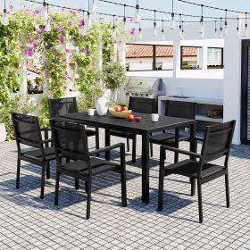 U-Style High-quality Steel Outdoor Table and Chair Set, Suitable for Patio, Balcony, Backyard. (Color: as Pic)